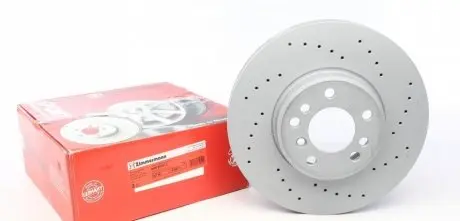 Диск тормозной (передний) BMW X5 (E53) 00-06 (332x30) (с покрытием) (с отверстием) (вентилированный)) ZIMMERMANN 150.1297.52