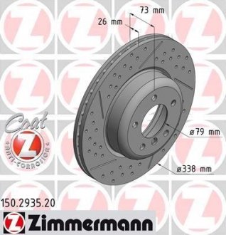 Тормозной диск ZIMMERMANN 150293520