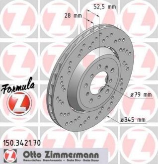 Тормозной диск ZIMMERMANN 150342170 (фото 1)