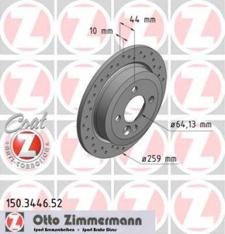 Тормозной диск ZIMMERMANN 150344652