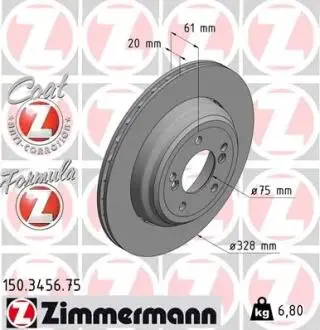 Тормозной диск ZIMMERMANN 150345675