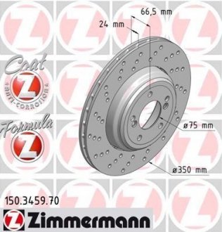 Тормозной диск ZIMMERMANN 150345970 (фото 1)