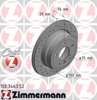 Тормозной диск ZIMMERMANN 150346352