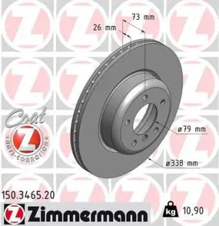 Тормозной диск ZIMMERMANN 150346520