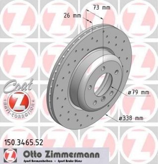 Тормозной диск ZIMMERMANN 150346552