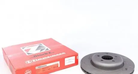 Диск тормозной (передний) BMW 5 (F10/F11)/6 (F06/F13) 09- (L) (348x30) (с покр.) (с прорезью) (вент) ZIMMERMANN 150.3483.54