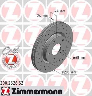 Тормозной диск ZIMMERMANN 200252652 (фото 1)