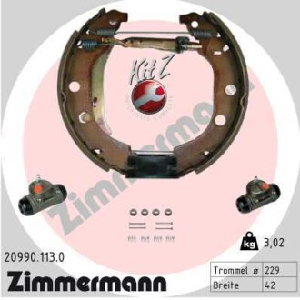 Гальмівні колодки (набір) ZIMMERMANN 209901130