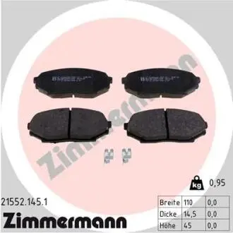 Гальмівні колодки, дискове гальмо (набір) ZIMMERMANN 215521451