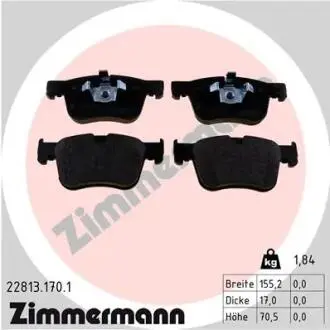 Колодки гальмівні дискові ZIMMERMANN 22813.170.1