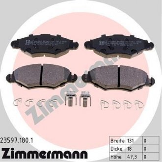 Тормозные колодки, дисковый тормоз.) ZIMMERMANN 235971801 (фото 1)