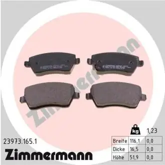 Гальмівні колодки, дискове гальмо (набір) ZIMMERMANN 239731651