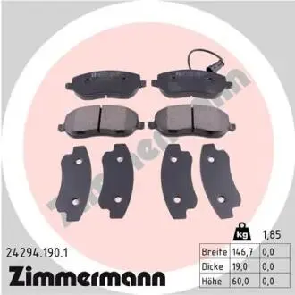 Тормозные колодки, дисковый тормоз.) ZIMMERMANN 242941901