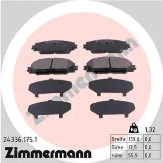 Гальмівні колодки ZIMMERMANN 24336.175.1