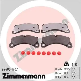 Колодки тормозные дисковые ZIMMERMANN 24685.170.1