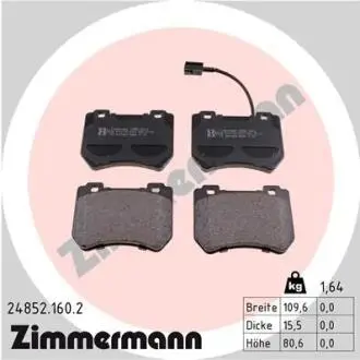 Колодки гальмівні дискові ZIMMERMANN 24852.160.2