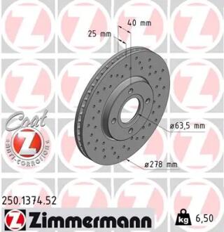 Автозапчасть ZIMMERMANN 250137452