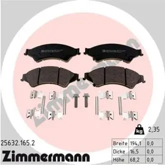 Тормозные колодки дисковые FORD RANGER 11- PRZÓD ZIMMERMANN 256321652