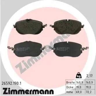 Гальмiвнi колодки дисковi ZIMMERMANN 265921901