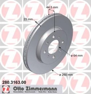 Тормозной диск ZIMMERMANN 280316300