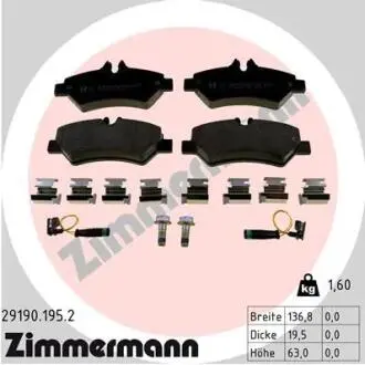 Гальмівні колодки ZIMMERMANN 29190.195.2