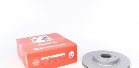 Диск тормозной (передний) Mazda 6 11- (297x28) (с покрытием) (с отверстием) (вентилированный)) ZIMMERMANN 370.3050.52 (фото 1)