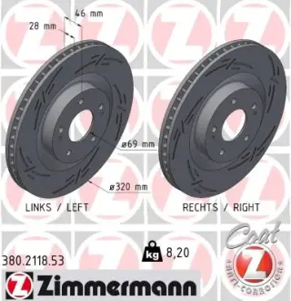 Гальмiвнi диски BLACK Z ZIMMERMANN 380211853