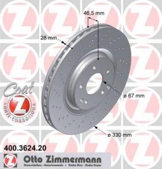 Тормозной диск ZIMMERMANN 400362420 (фото 1)