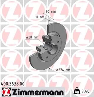 Автозапчасть ZIMMERMANN 400363800