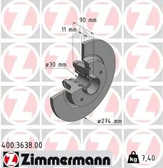 Автозапчасть ZIMMERMANN 400363800