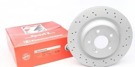 Диск тормозной (задний) MB S-class (W221) 05-13 (320x24) (с покрытием) (с отверстиями) (вентилированный)) ZIMMERMANN 400.3661.52