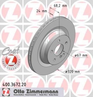 Тормозной диск ZIMMERMANN 400367220 (фото 1)