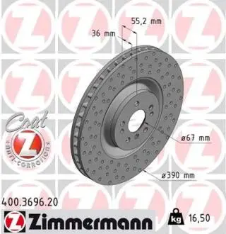 Диск гальмівний ZIMMERMANN 400.3696.20