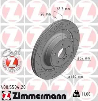 Тормозной диск ZIMMERMANN 400550420