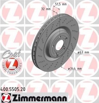 Диск тормозной ZIMMERMANN 400.5505.20