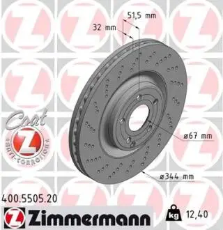 Диск тормозной ZIMMERMANN 400.5505.20