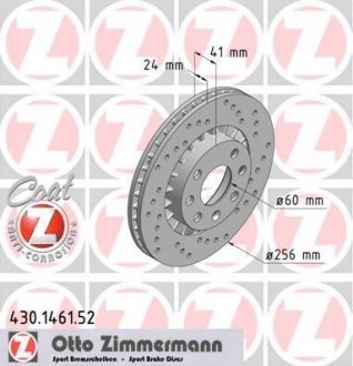 Тормозной диск ZIMMERMANN 430146152
