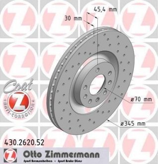 Тормозной диск ZIMMERMANN 430262052