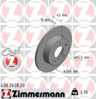Тормозной диск ZIMMERMANN 430262820