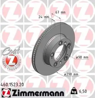 Тормозной диск ZIMMERMANN 460152320