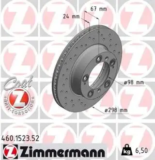 Тормозной диск ZIMMERMANN 460152352