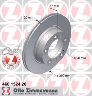 Тормозной диск ZIMMERMANN 460152420 (фото 1)
