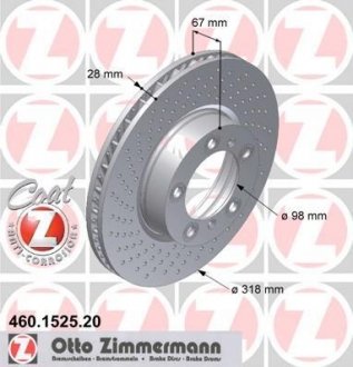 Тормозной диск ZIMMERMANN 460152520