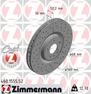 Диск тормозной ZIMMERMANN 460155552