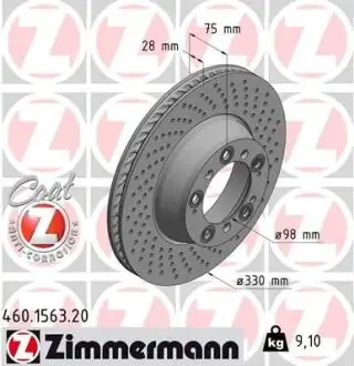 Гальмівний диск ZIMMERMANN 460156320