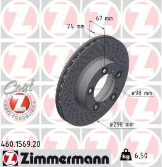 Тормозной диск ZIMMERMANN 460156920