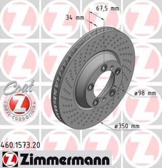Тормозной диск ZIMMERMANN 460157320