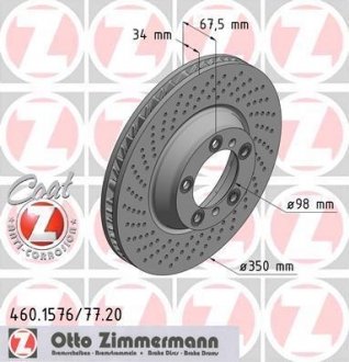 Тормозной диск ZIMMERMANN 460157620
