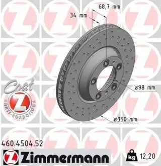 Тормозное давление ZIMMERMANN 460450452
