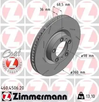 Автозапчасть ZIMMERMANN 460450620
